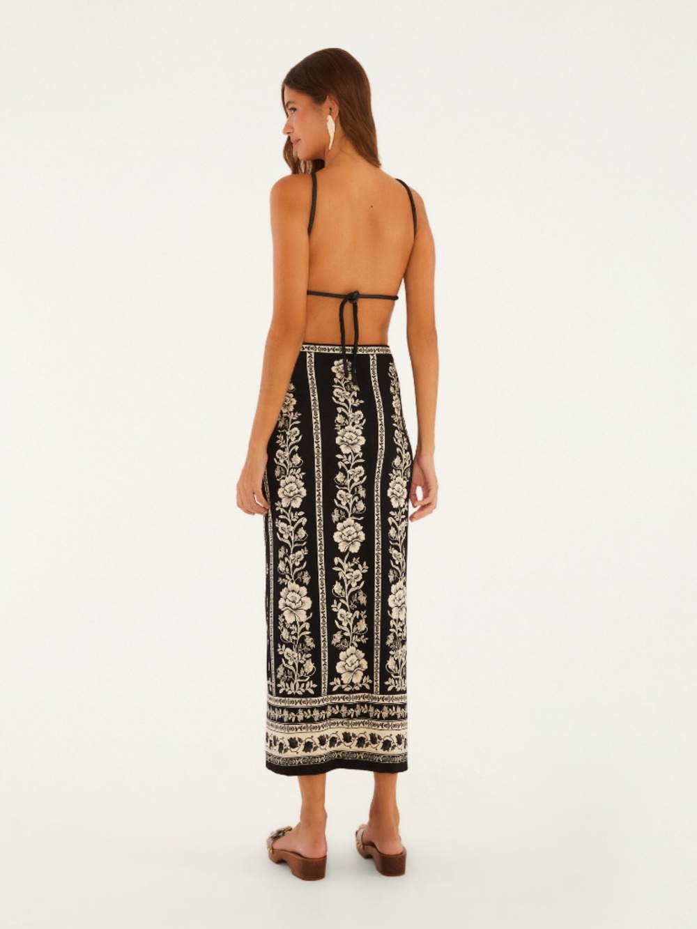 FARM Rio Delicate Floral Midi Dress - Women's Fitted Print Dress - Picture 3 of 3